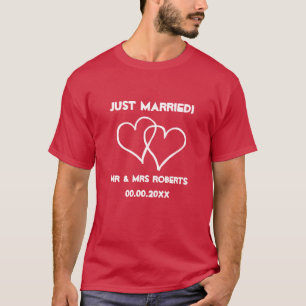 Ny gifta Mr & Mrs. t shirt set for newlyweds