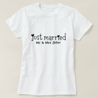Ny gifta mr och mrs nyligen weds typography t shirt