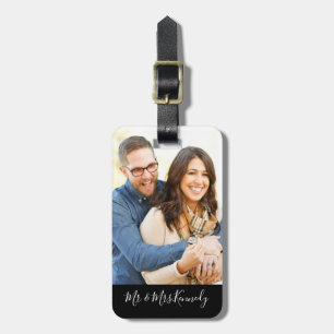 Ny gifta Mr och Mrs Photo Bagagebricka