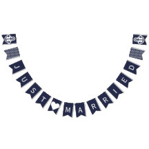 Ny gifta Nautical Bröllop Bunting
