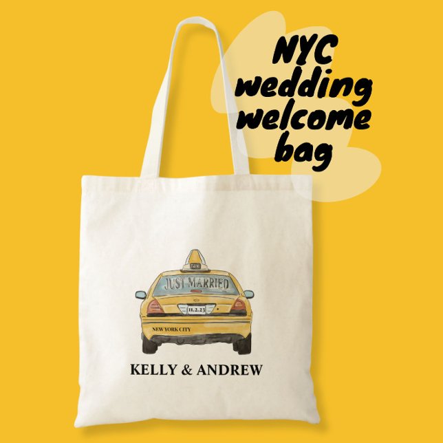 Ny gifta New Ork City bröllop Tote Bag Jumbo Tygkasse (Skapare uppladdad)