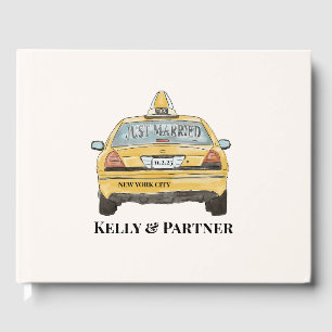 Ny gifta New York City Taxi Bröllop Gästböcker