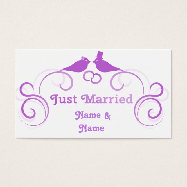 Ny gifta Newlyweds Thunder_Cove Visitkort (Framsidan)