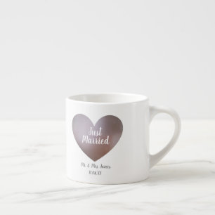 Ny gifta och lila bröllop espressomugg
