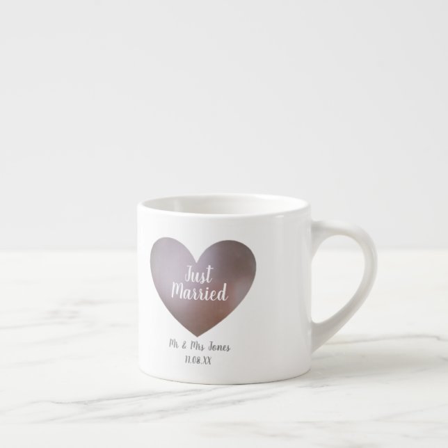 Ny gifta och lila bröllop espressomugg (Höger)