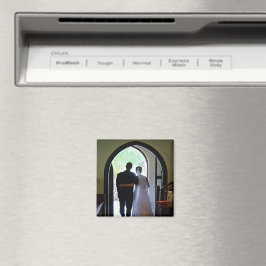 Ny gifta par Lämnande kyrkans Anpassningsbar Foto Magnet