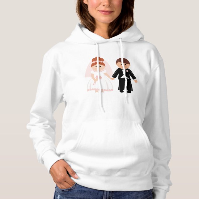 Ny gifta par Womens Hoodie T Shirt (Framsida)