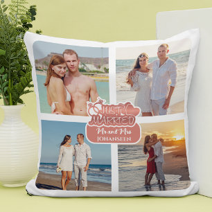 Ny gifta Photo Collage Bröllop Family Gift Kudde