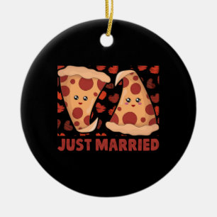 Ny gifta Pizza Slice Julgransprydnad Keramik