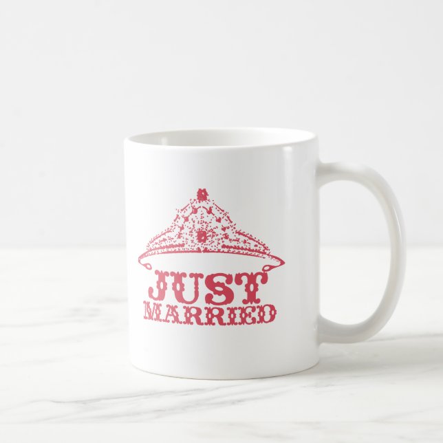 Ny gifta Princess Bride Tiara Bröllop Kaffemugg (Höger)