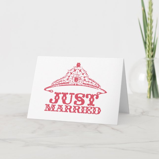 Ny gifta Princess Bride Tiara Bröllop Meddelande (Framsida)