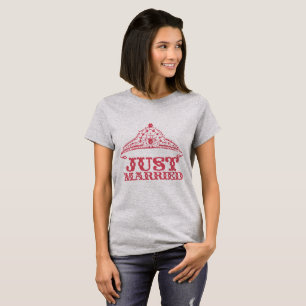 Ny gifta Princess Bride Tiara Bröllop T-shirt