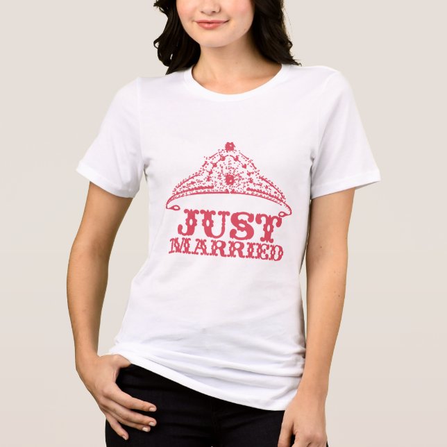 Ny gifta Princess Bride Tiara Bröllop Tee Shirt (Framsida)