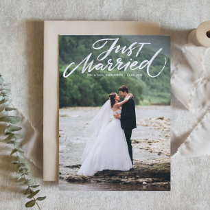 Ny gifta Push Modern Calligraphy Bröllop Meddelande