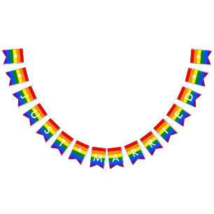 Ny gifta Rainbow Flagga LGBT Pride Bröllopsfest