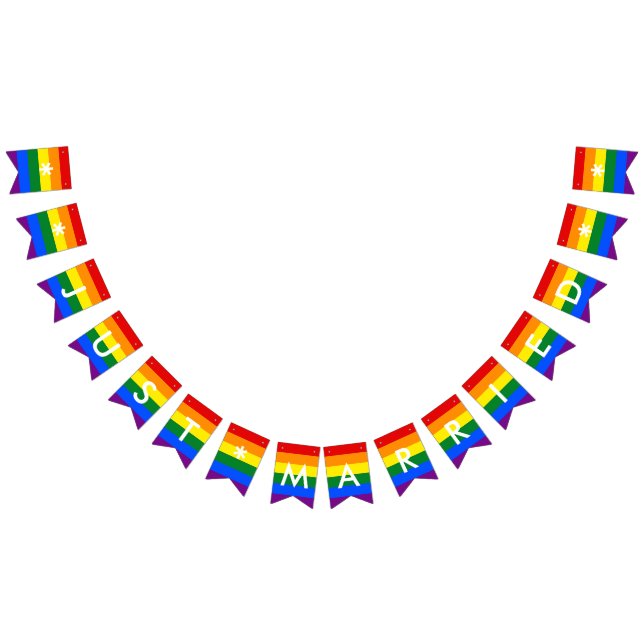 Ny gifta Rainbow Flagga LGBT Pride Bröllopsfest (Alla)