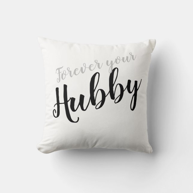 Ny gifta Roligt Elegant Hubby Dekorativ kudde (Framsida)