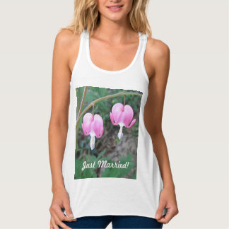 Ny gifta Rosa Bleeding Hearts Tanktop Linne Med Racerback