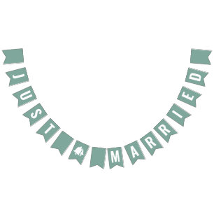 Ny gifta Sage Grönt Boho Bunting Flaggor