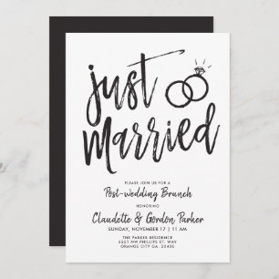Ny gifta skrivar partyet för Posta-Bröllop frunch Inbjudningar