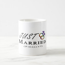Ny gifta (slutligen) Gay pride med Gender symboler Kaffemugg