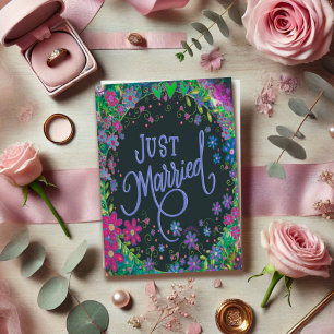 Ny gifta Söt Blommigt Bröllop Modern Boho Kort