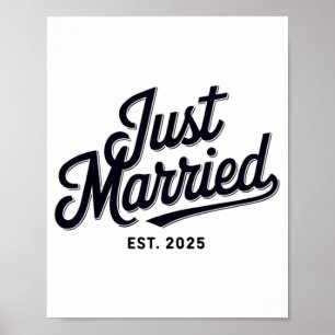 Ny gifta st 2025 Bröllop Maka Mr. och Brid Poster