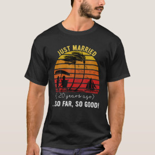ny gifta-Sunset 20:e Bröllop-årsdagen Hubby T Shirt