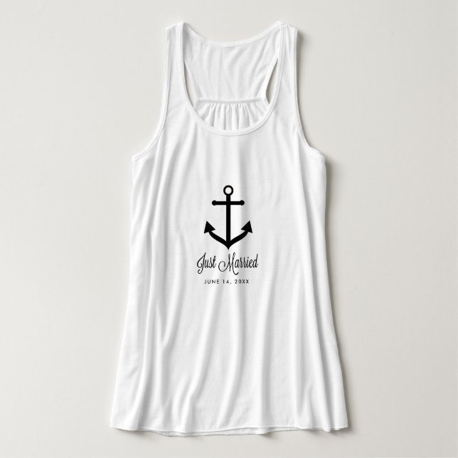 Ny gifta tanktopets anpassningsbar linne med racerback  (Design framsida)