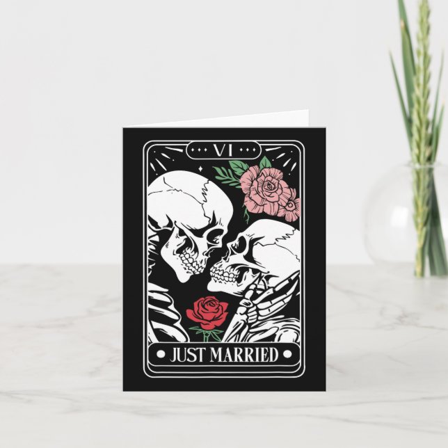 Ny gifta Tarot Card Halloween Skeleton par Kort (Framsida)