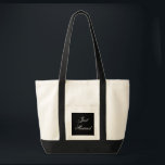 Ny gifta Tote Tygkasse<br><div class="desc">Jumbo tote i naturlig / svart. Text: Ny gifta. Anpassa det här objektet eller köp som den är. com.</div>