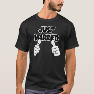 Ny gifta tummar uppåt tee shirt