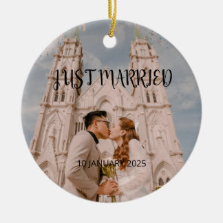 Ny gifta Wedding Favor Ornament Gift Photo