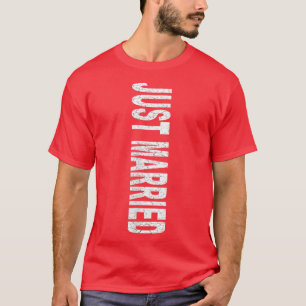 Ny gifta White Distress Tet Novelty Newlyows T Shirt