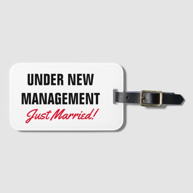 Ny giftabagage märker | under ny ledning bagagebricka (Framsida horisontal)