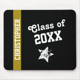 NY GRAD-klass för VARJE ÅR Guld Rand G19 Musmatta