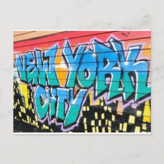 ny graffiti vykort
