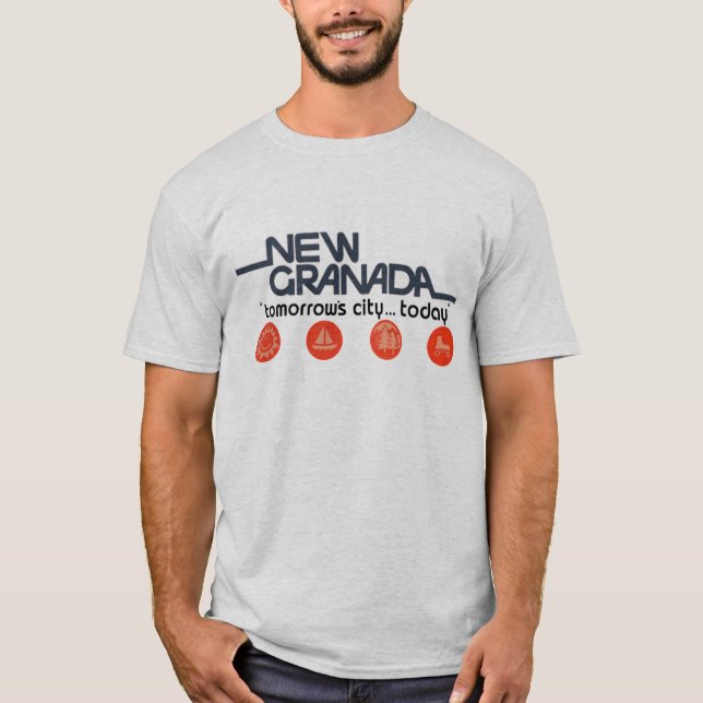 Ny Granada morgondagstad i dag T-shirt (Framsida)