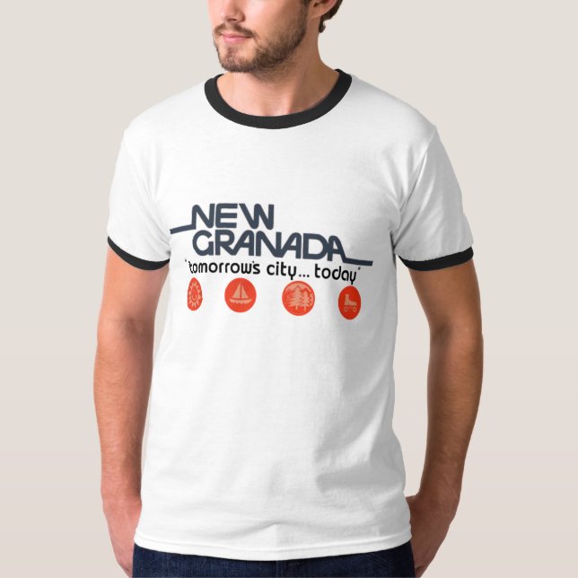 Ny Granada morgondagstad i dag T Shirt (Framsida)