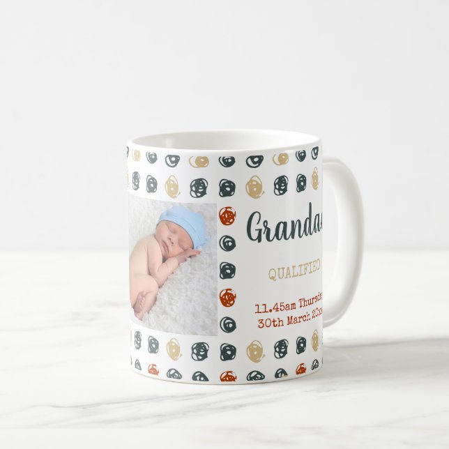 Ny Grandad - 2 foto och beställnings- Kaffemugg (Framsida höger)