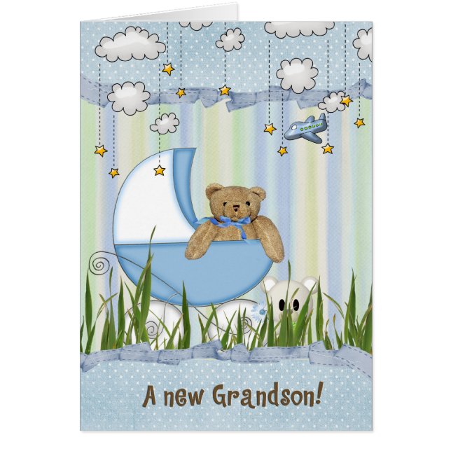 Ny Grandson-Nalle Hälsningskort (Framsidan)