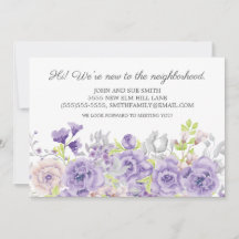 Ny granne introduktion Lila akvarell blommig
