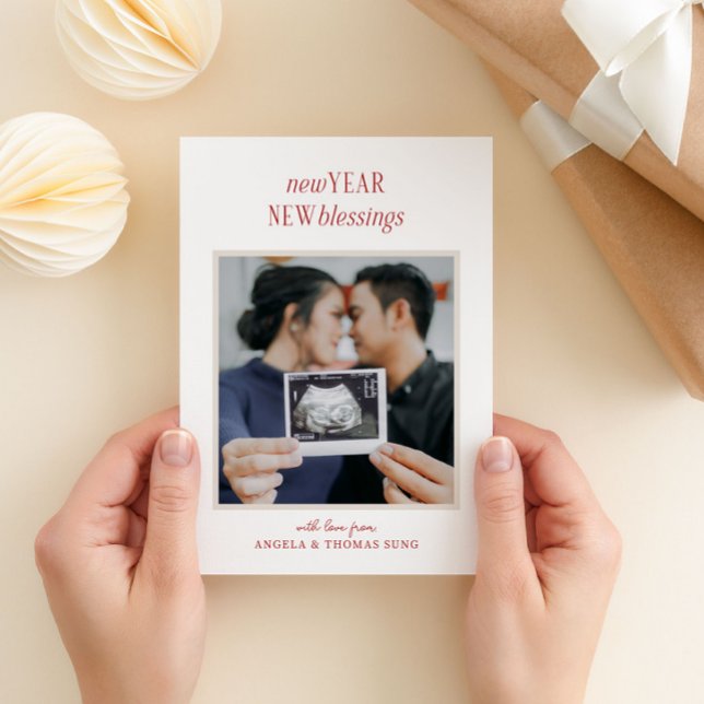 Ny Gravid för vita nyår Julkort (Skapare uppladdad)