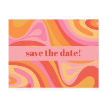 Ny Groove Retro Abstrakt Rosa och Orange 