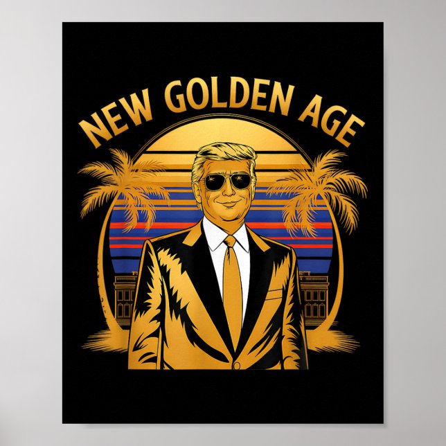 Ny guldålder för Amerika USA Flagga invigning 20 Poster (Framsidan)