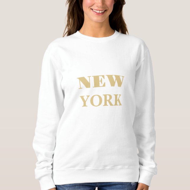 Ny gyllene text klassisk unik kvinnas t shirt (Framsida)