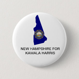 Ny Hampsh för Kamala Harris President 2024 Button Knapp
