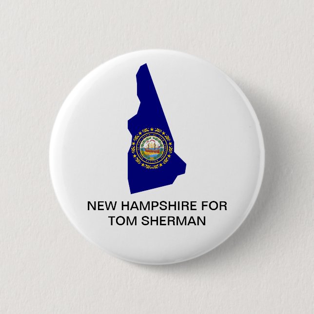 NY HAMPSHIRE for TOM SHERMAN GOVERNOR Button Knapp (Framsida)