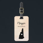 Ny Hampshire Kartong Resväskemärke, Bröllopsfest Bagagebricka<br><div class="desc">Dessa resväskemärken för delstater är perfekta som presentbrickor till bröllopsfesten eller välkomstpresenter. Fäst det på brudtärnornas presenter istället för en vanlig papperspresentetikett,  och de kan använda det i månader och år framöver. Märkena har en persikofärgad akvatell bakgrund. För att placera hjärtat på bröllopsplatsen,  använd alternativet "anpassa ytterligare".</div>