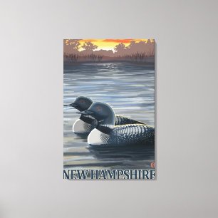 Ny HampshireCommon Loon Canvastryck